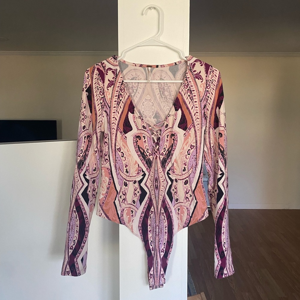 Free people long sleeve bodysuit